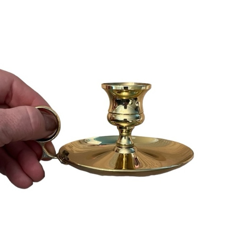 Vintage Baldwin Brass Chamber Candlestick Holder - Classic Colonial Style